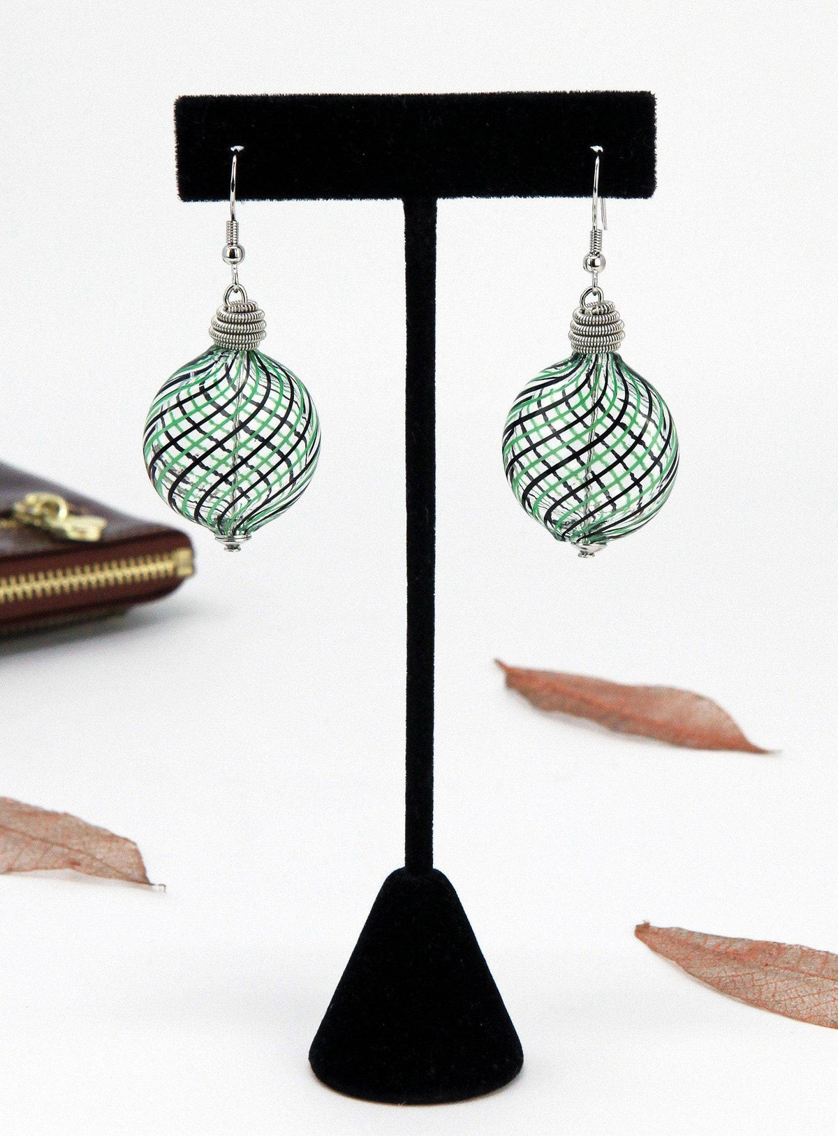 Murano Glass Penny Bead Earrings, Assorted Colors | Made in Venice