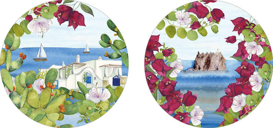 Lipari Round Placemats, Set of 2 | Made in Sicily