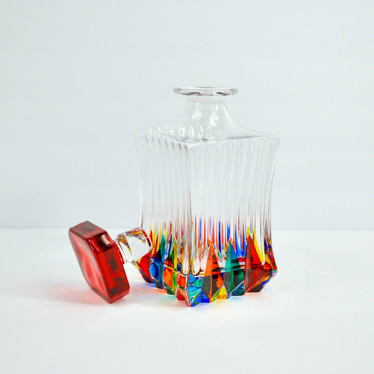 Italian Crystal Demi-Swatch Square Decanter | Made in Venice