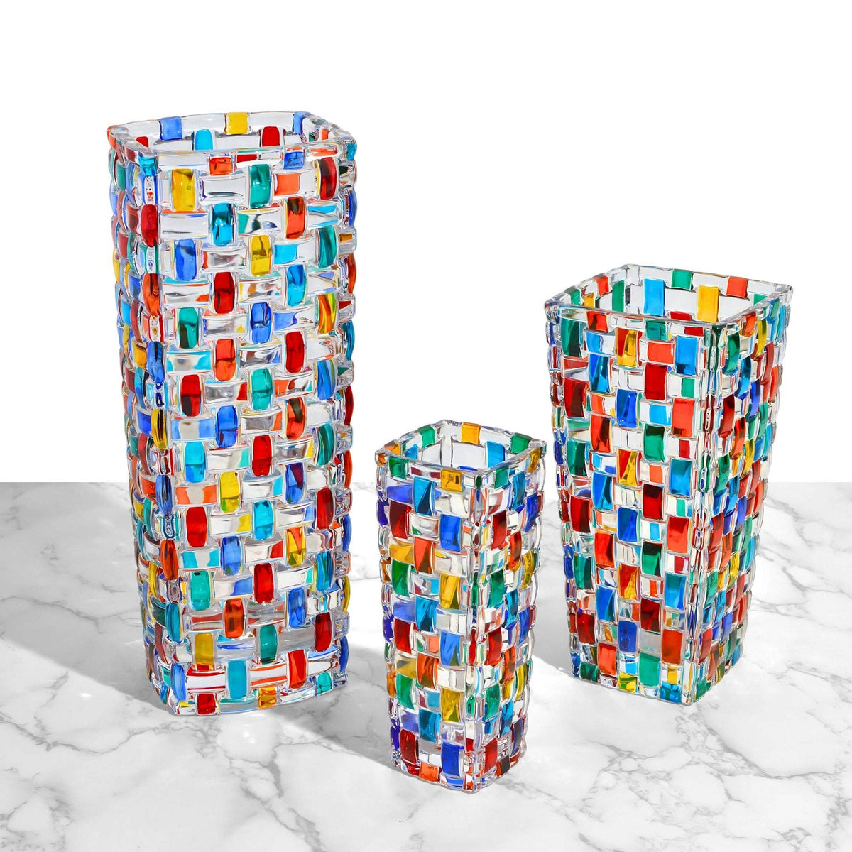 Bossanova Bud Vase, Hand-Painted Italian Crystal | Made in Venice
