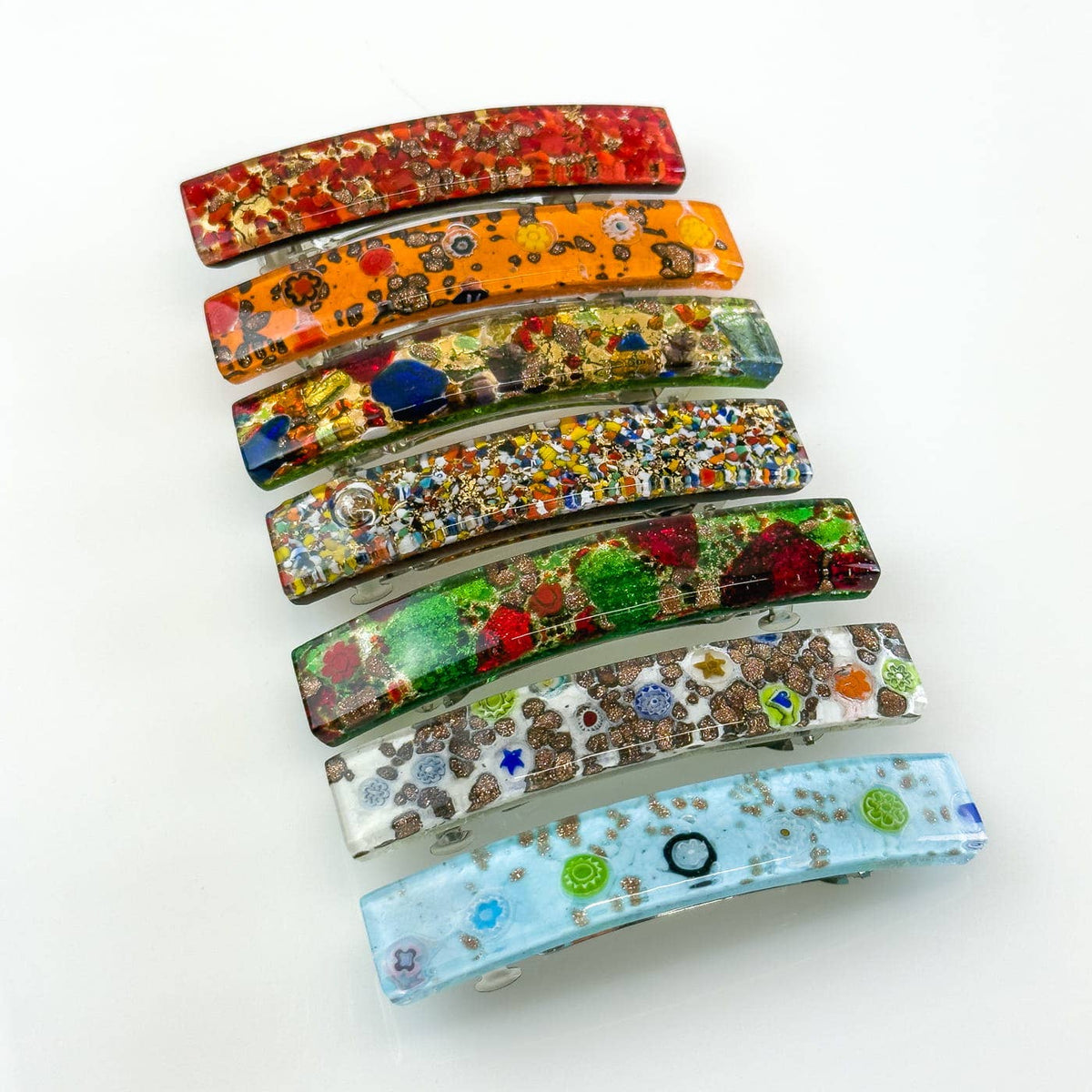 Murano Glass Hair Barrette, Assorted Colors | Made in Venice