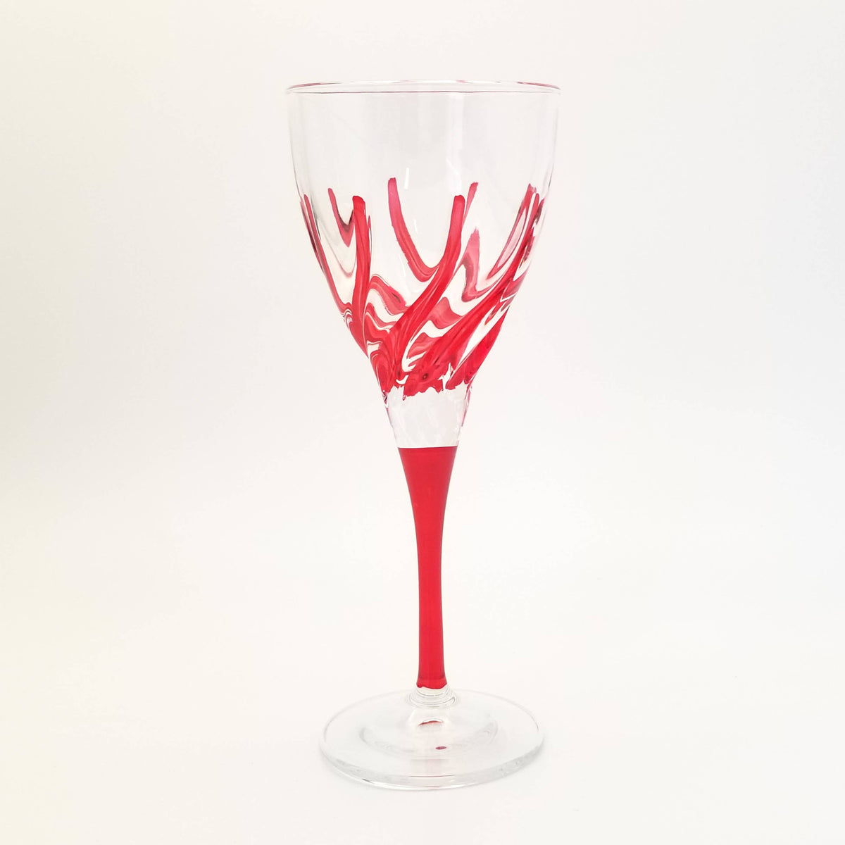 Trix Red Wine Glass-Venetian Glass | Made in Veneto
