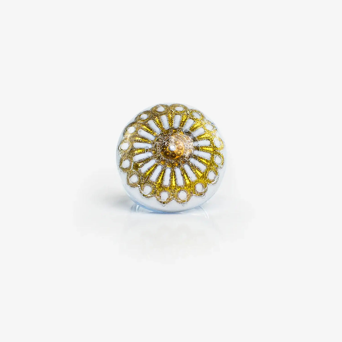 Murano Glass Lace Ring, Black & Lilac | Made in Venice