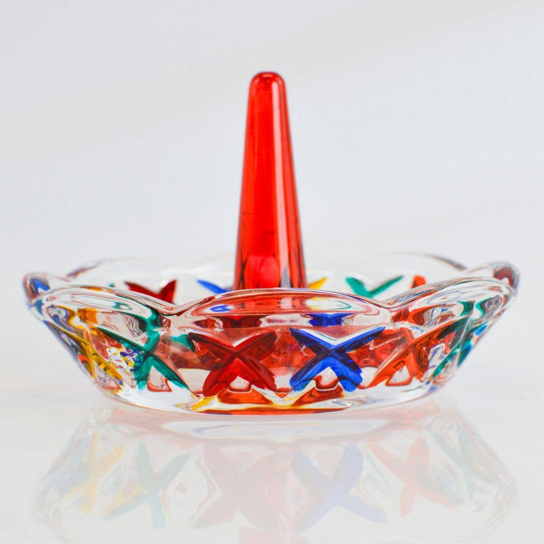 Crystal Ring Holder – Blue, Orange, or Green | Made in Venice