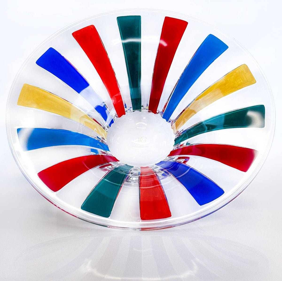 Centerpiece Bowl, Timeless Multicolor Opaque – Italian Crystal | Made in Venice