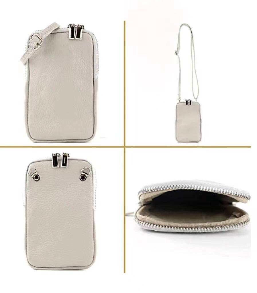 Modarno Small Shoulder Bag for Mobile Phones for Men and Women in Genuine Leather 11cm x 2cm x 18cm | Made in Italy