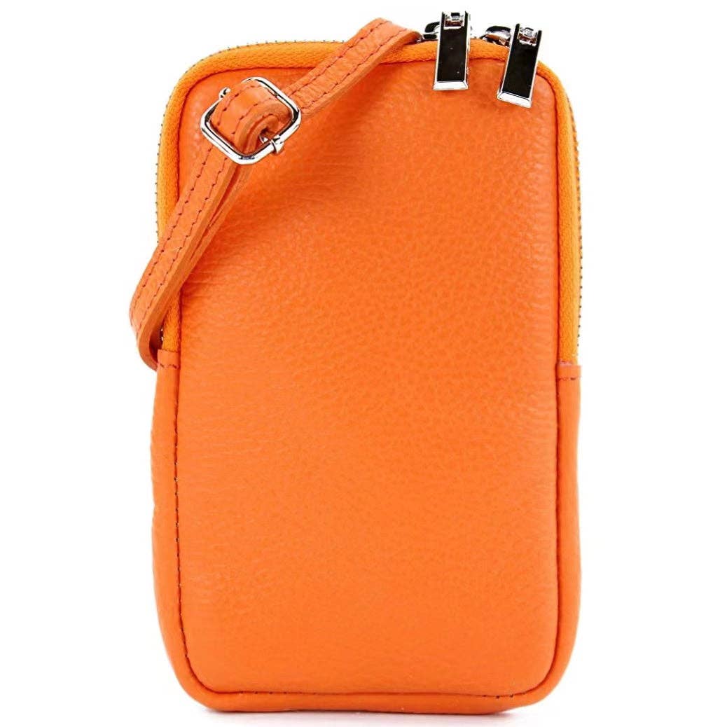 Modarno Small Shoulder Bag for Mobile Phones for Men and Women in Genuine Leather 11cm x 2cm x 18cm | Made in Italy