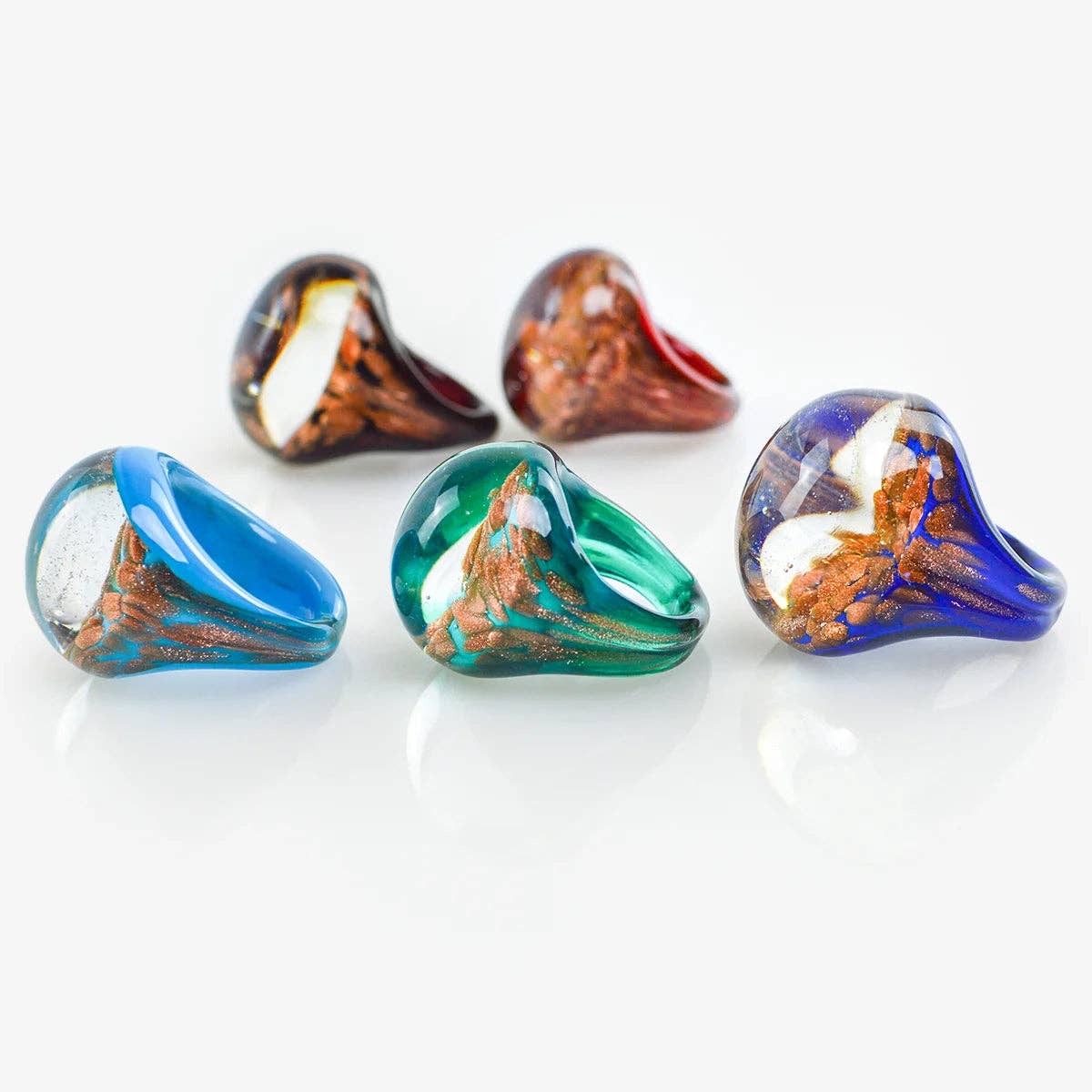 Bombato Avventurina Murano Glass Ring | Made in Venice