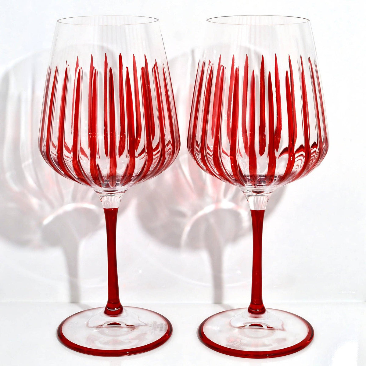 Italian Crystal Spritz Wine Glass, Ruby Red | Made in Venice