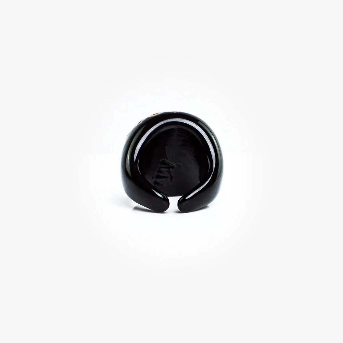 Murano Glass Lace Ring, Black & Lilac | Made in Venice