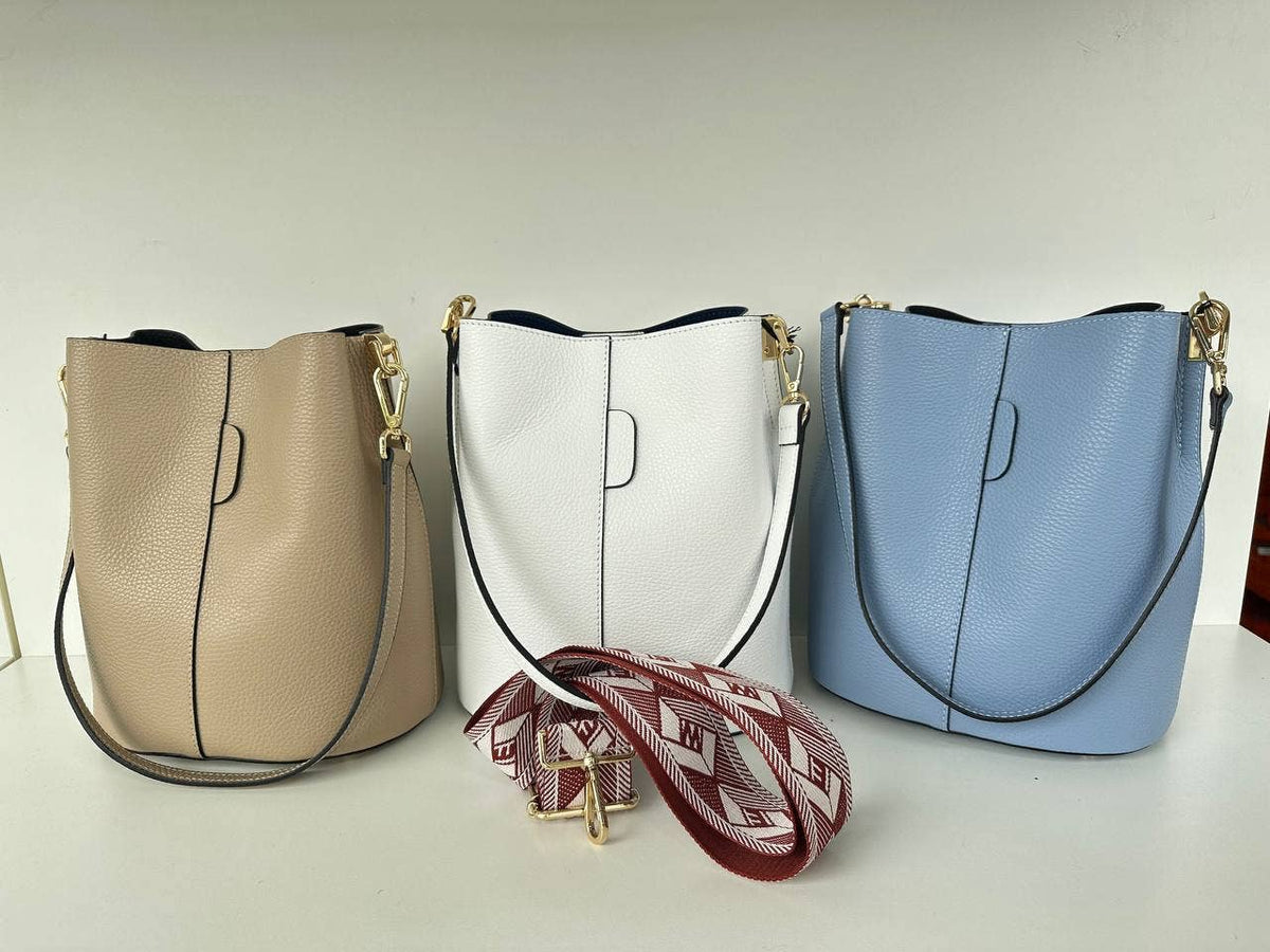 Serge Italian Leather Bucket Bag JIJOU CAPRI | Made in Campania
