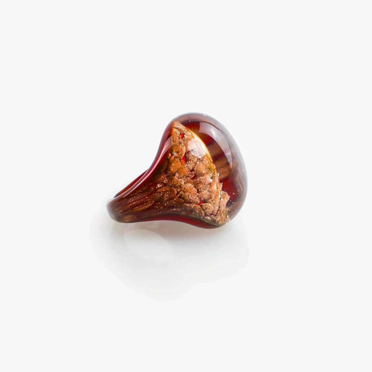 Bombato Avventurina Murano Glass Ring | Made in Venice