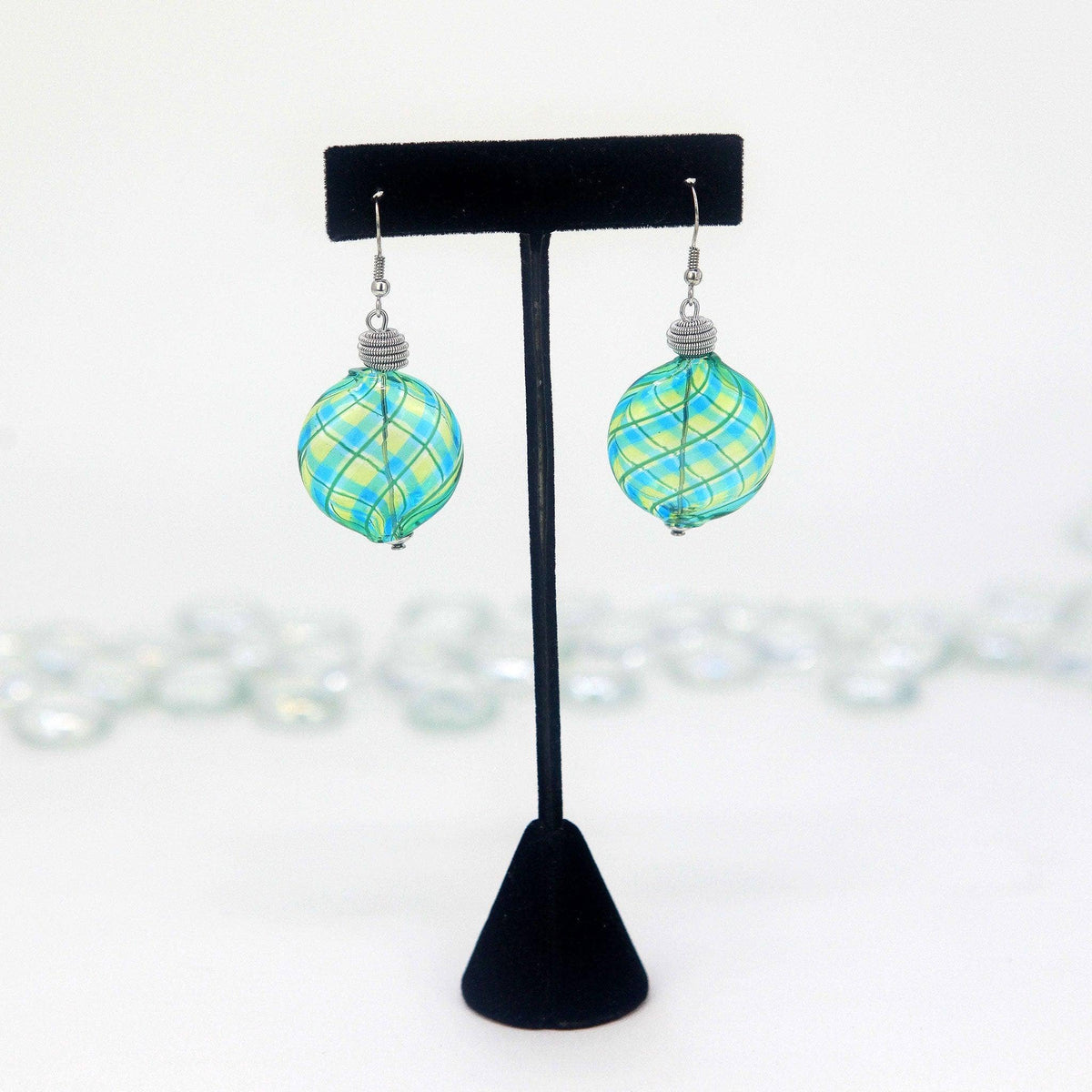 Murano Glass Penny Bead Earrings, Assorted Colors | Made in Venice