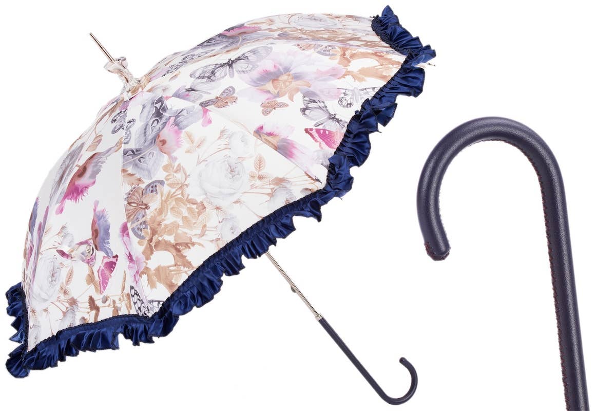 Retro Sunshade with Manual Butterflies | Made in Lombardy