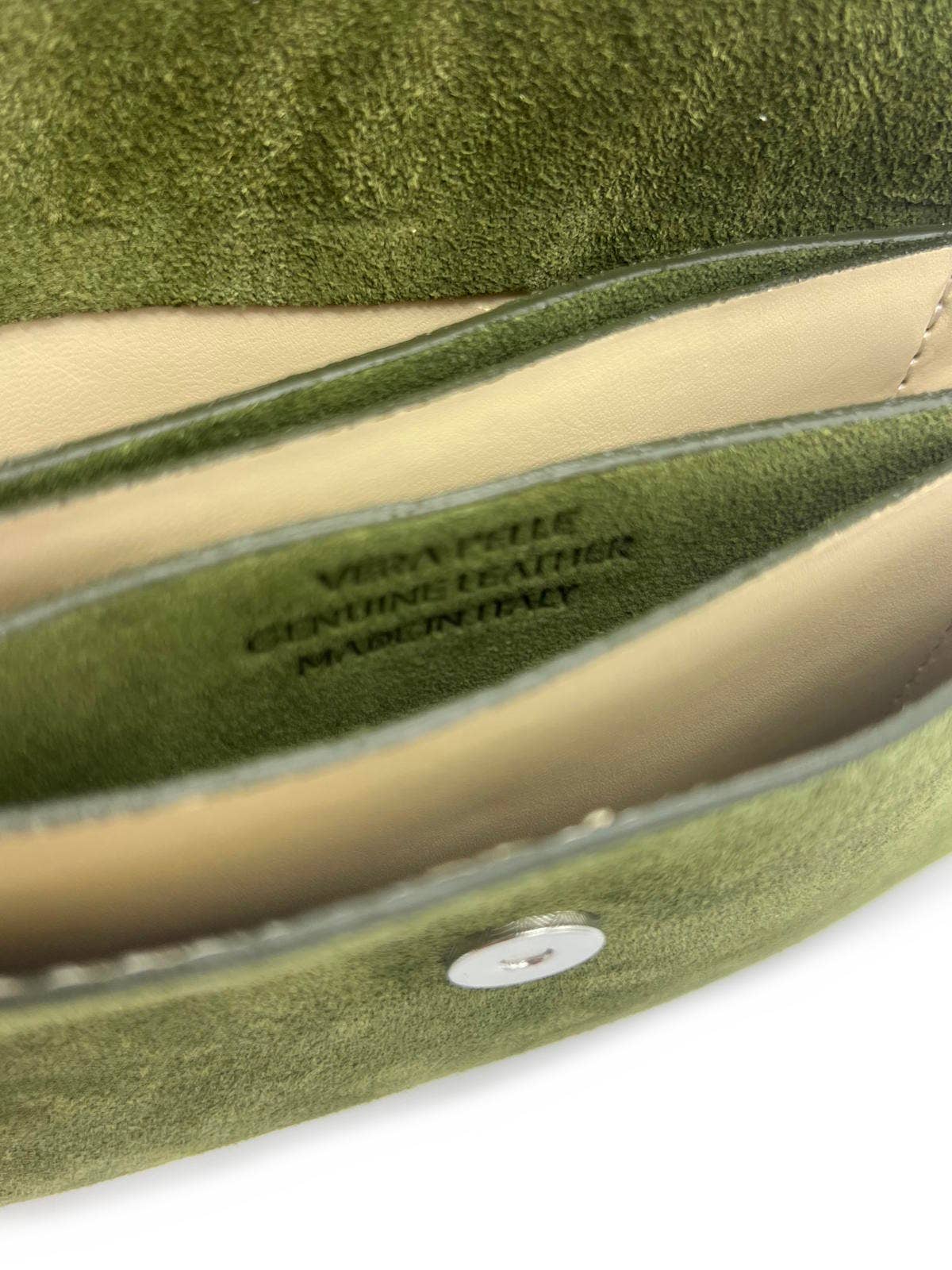 Suede and Genuine Leather Mini Clutch Bag | Made in Tuscany