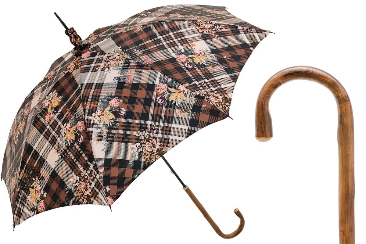 Scottish Parasol with Flowers | Made in Lombardy