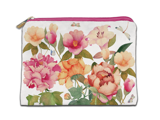 Peony Cotton Pouch | Made in Sicily