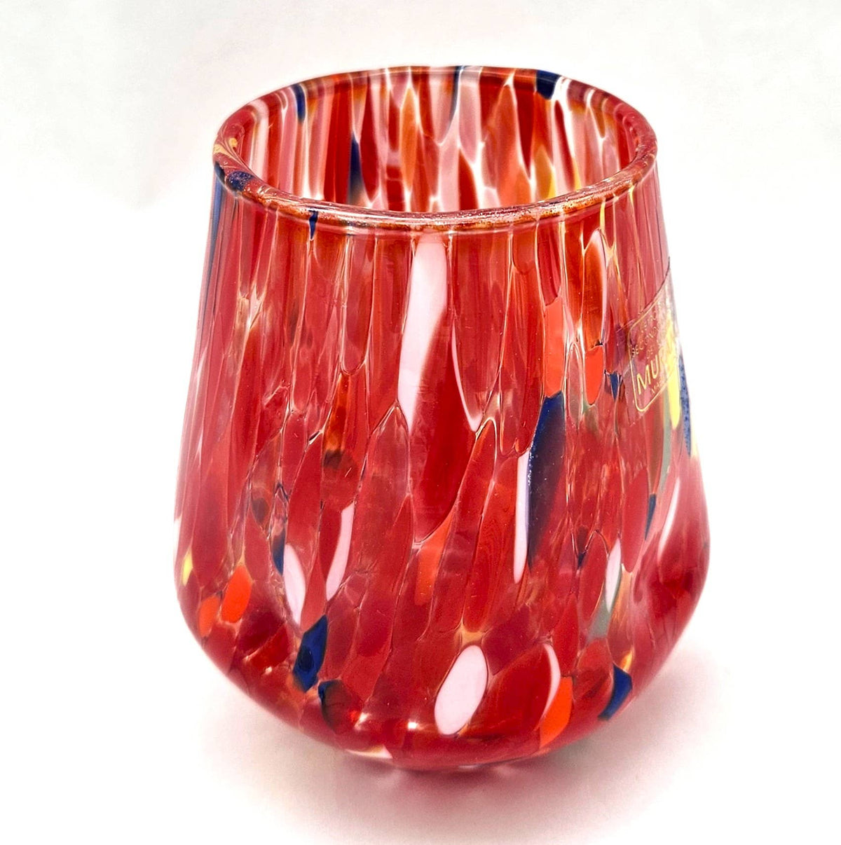 Murano Glass Stemless Wine - Assorted Color Opt | Made in Veneto