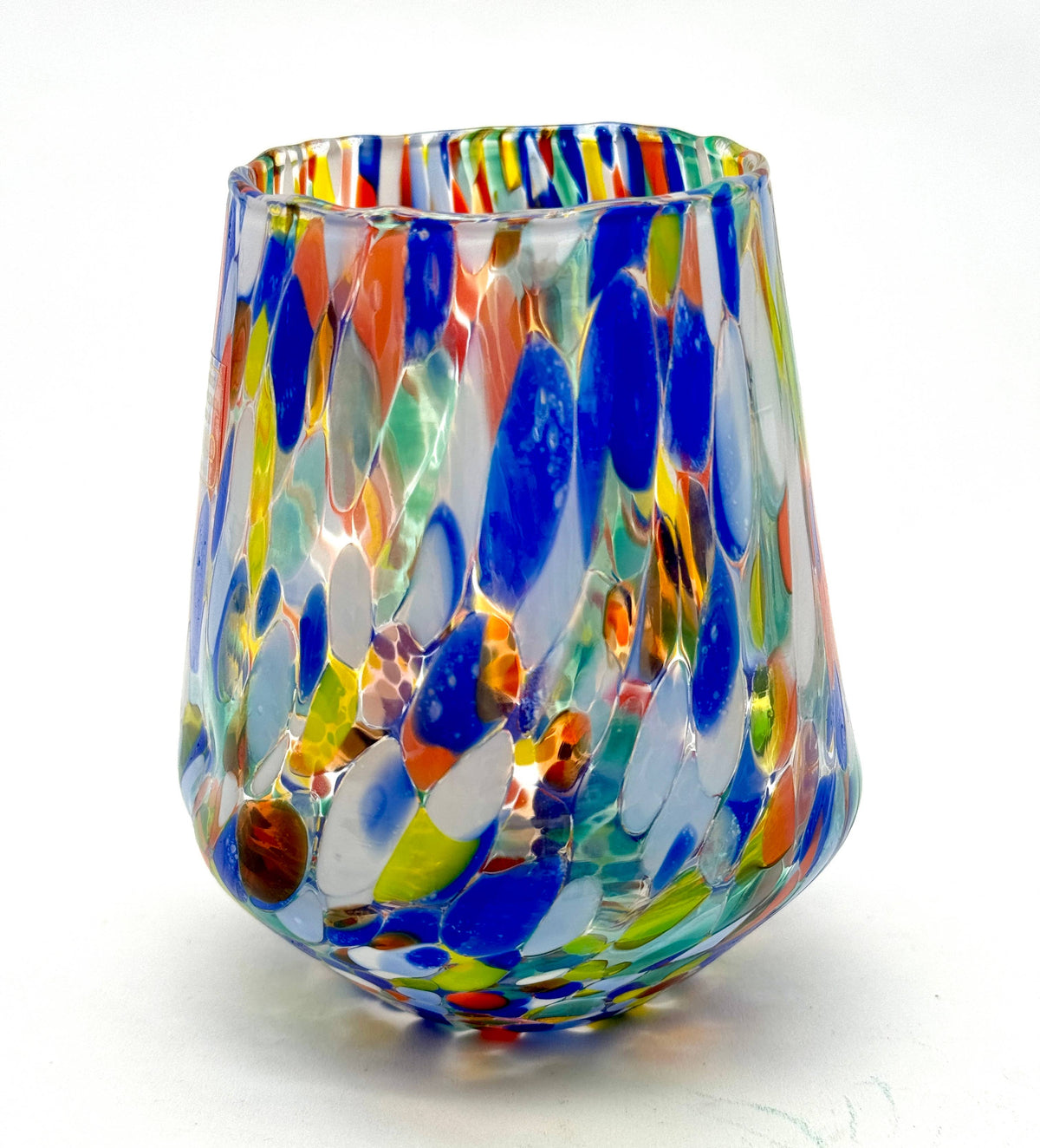 Murano Glass Stemless Wine - Assorted Color Opt | Made in Veneto