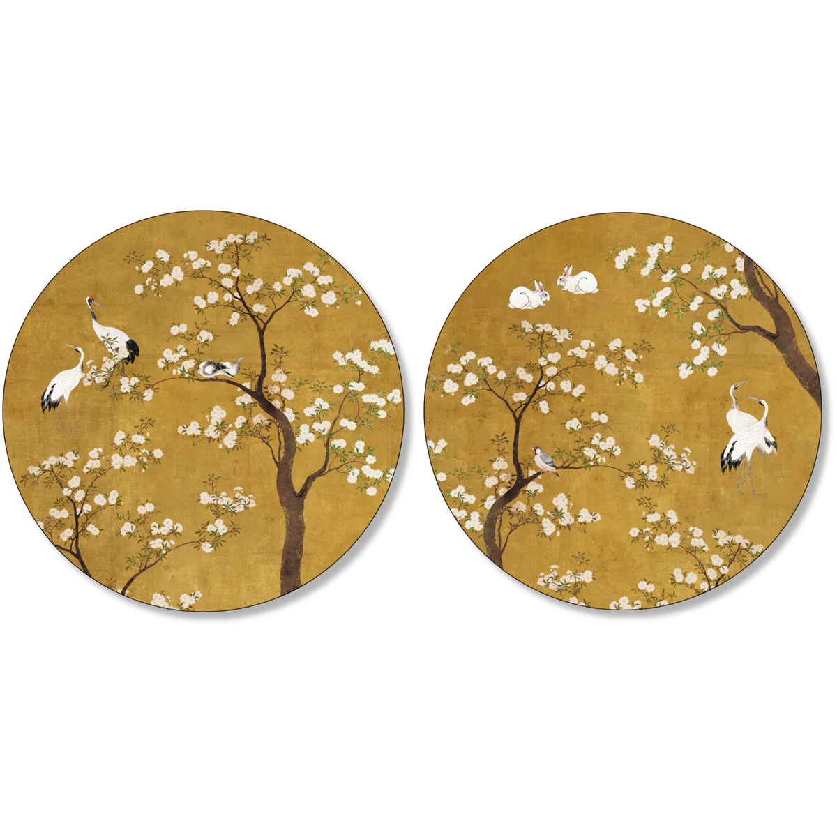 Ukiyo Wood and Cork Coasters, Set of 2 | Made in Sicily
