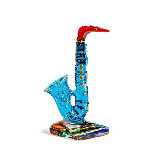 Venetian Glass Saxophone Figurine | Made in Venice