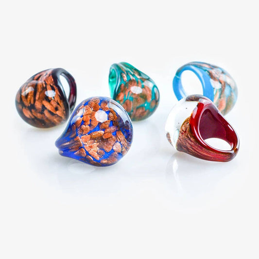 Bombato Avventurina Murano Glass Ring | Made in Venice