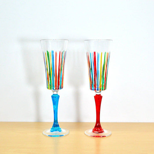 Timeless Champagne Glasses, Hand-Painted Italian Crystal | Made in Venice