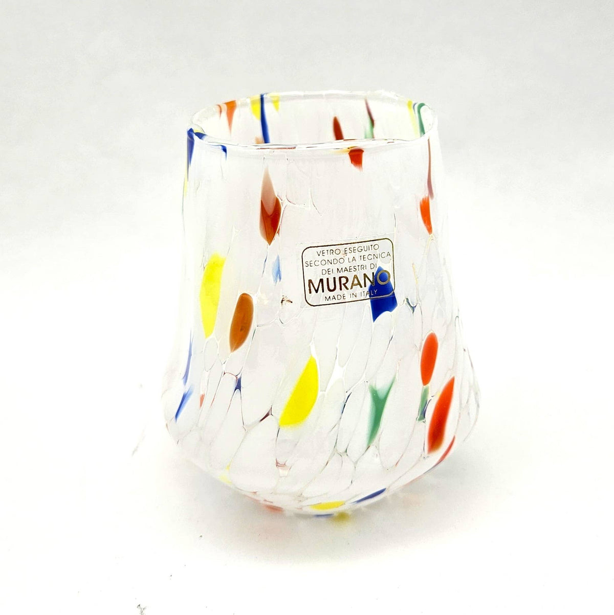 Murano Glass Stemless Wine - Assorted Color Opt | Made in Veneto