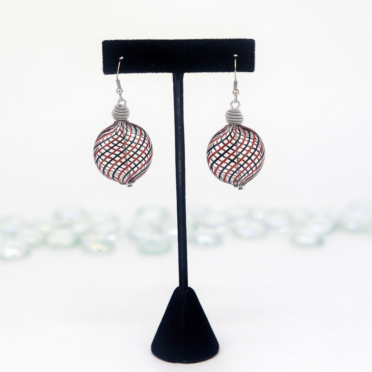 Murano Glass Penny Bead Earrings, Assorted Colors | Made in Venice