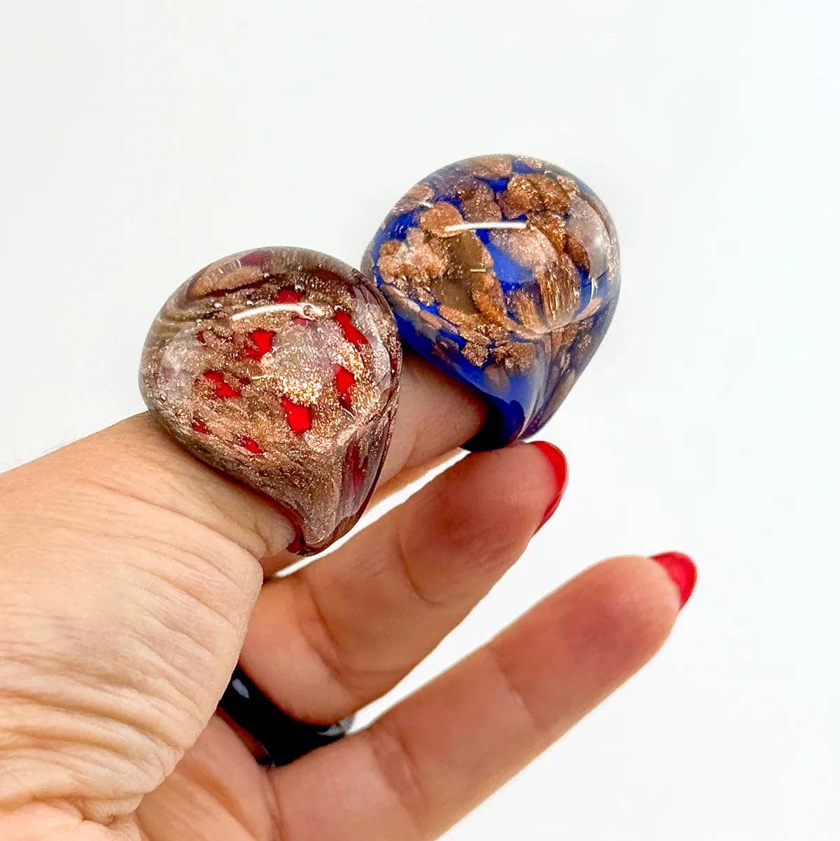 Bombato Avventurina Murano Glass Ring | Made in Venice