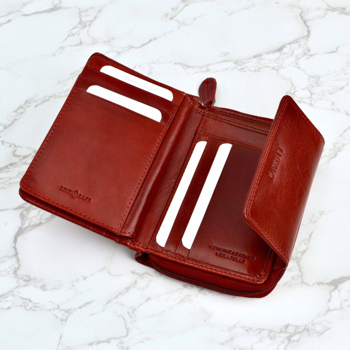 Giovanna Women's Italian Leather Bi-fold Wallet with Coin Pocket | Made in Tuscany