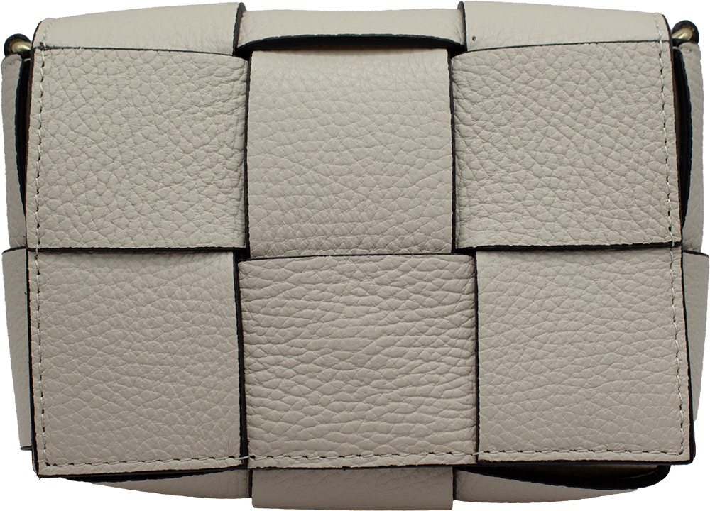 Italian Mini Leather Interwoven Shoulder Bag | Made in Italy
