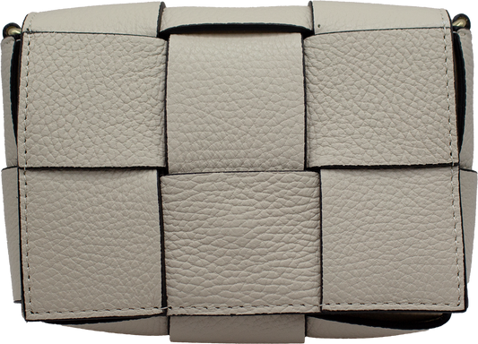 Italian Mini Leather Interwoven Shoulder Bag | Made in Italy