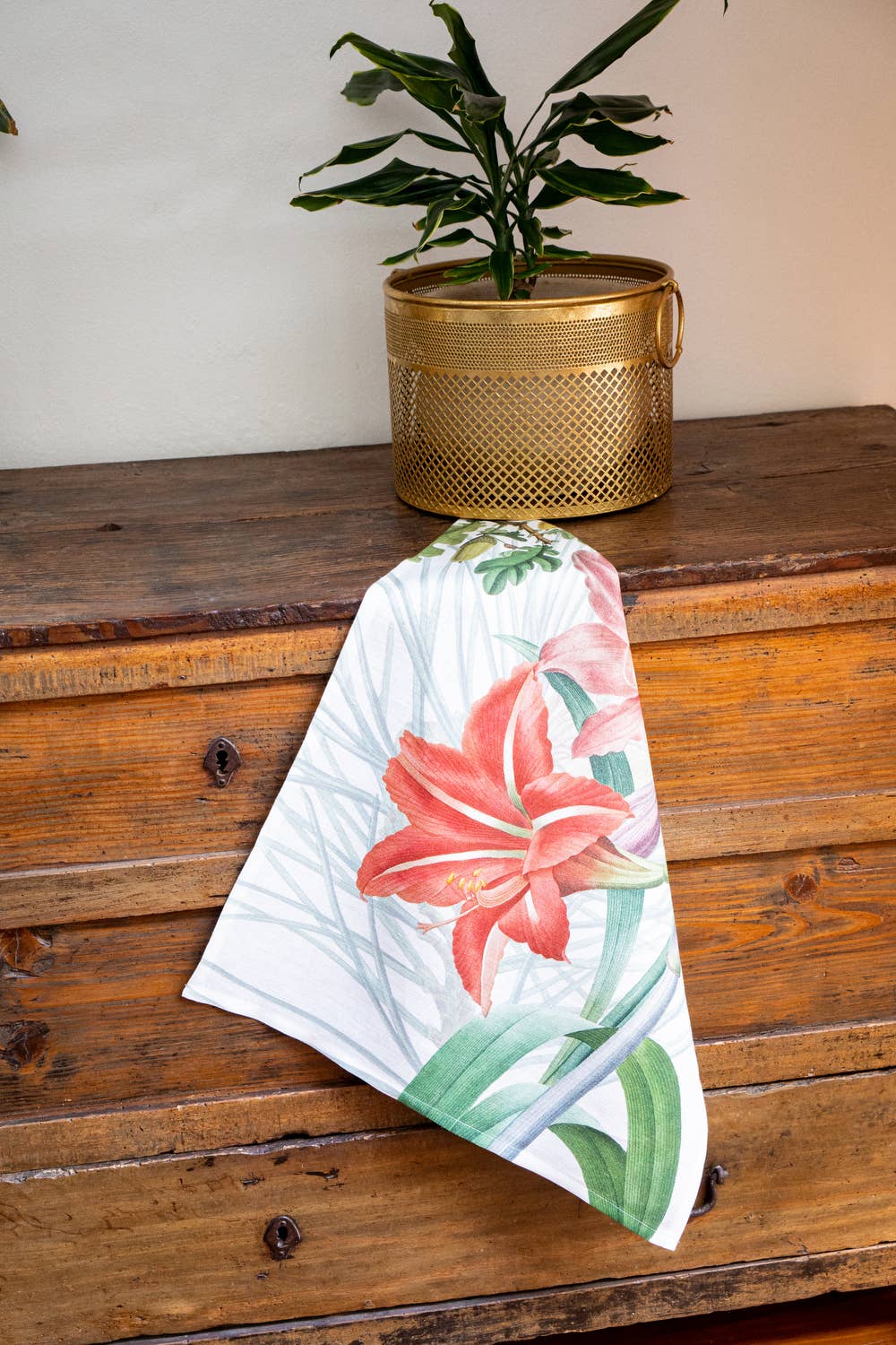 Winter Garden Linen Kitchen Towel