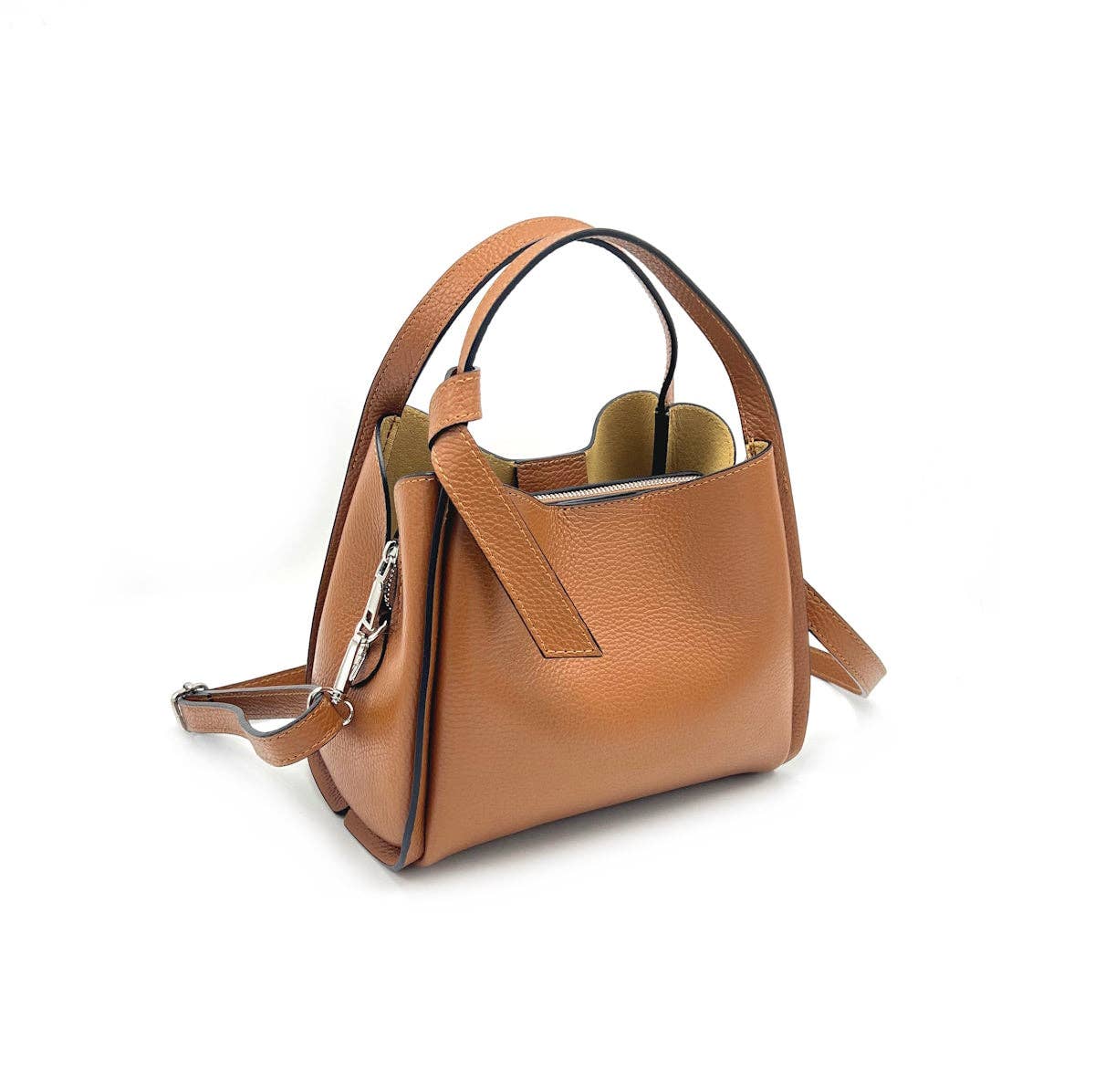 Genuine Leather Handbag, Medium | Made in Tuscany