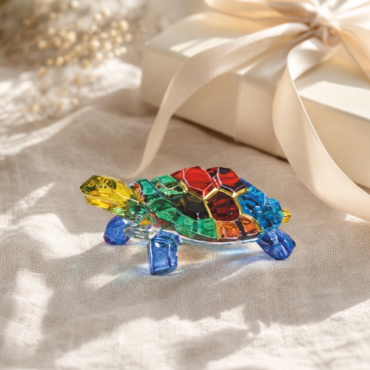 Tartaruga Turtle Figurine – Multicolor Venetian Glass 5"L | Made in Venice