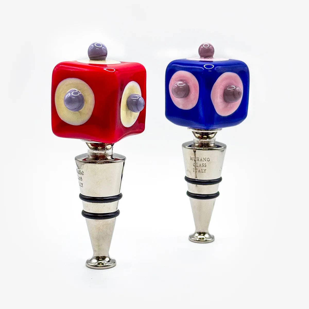 Murano Glass Wine Stopper, Dots | Made in Veneto