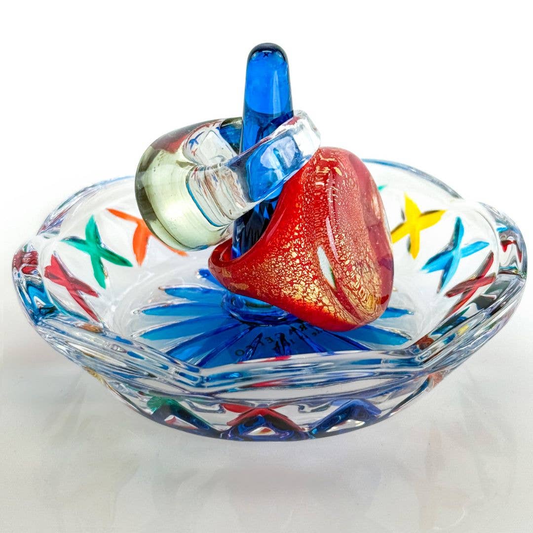 Crystal Ring Holder – Blue, Orange, or Green | Made in Venice