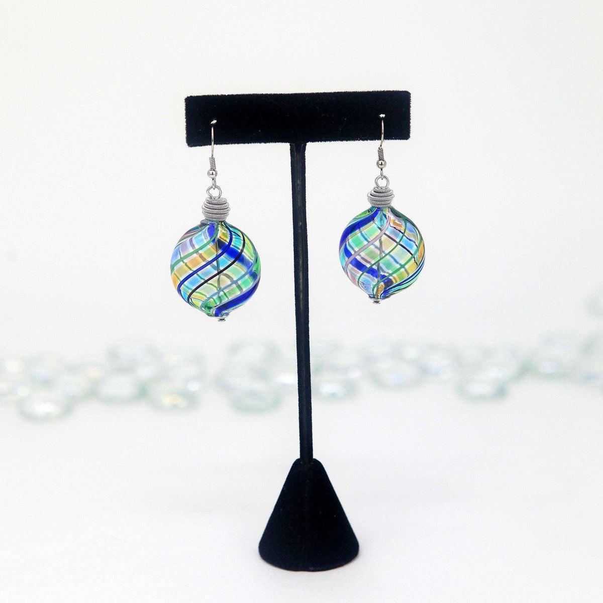Murano Glass Penny Bead Earrings, Assorted Colors | Made in Venice