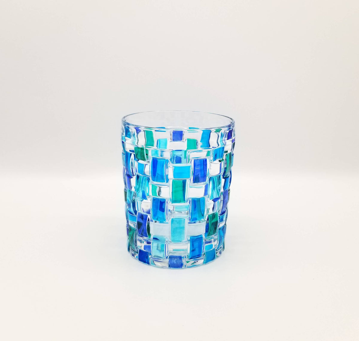 Aqua Cocktail Rocks Glass - Venetian Glass | Made in Veneto