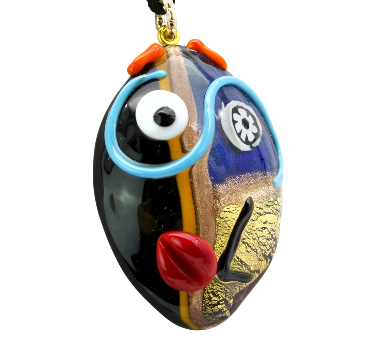 Picasso Murano Glass Artist Pendant Necklace | Made in Veneto