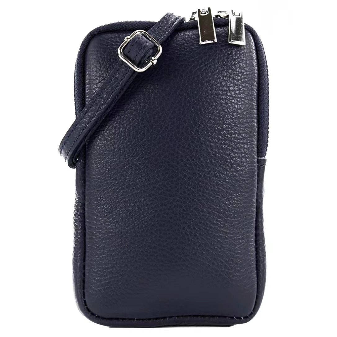 Modarno Small Shoulder Bag for Mobile Phones for Men and Women in Genuine Leather 11cm x 2cm x 18cm | Made in Italy