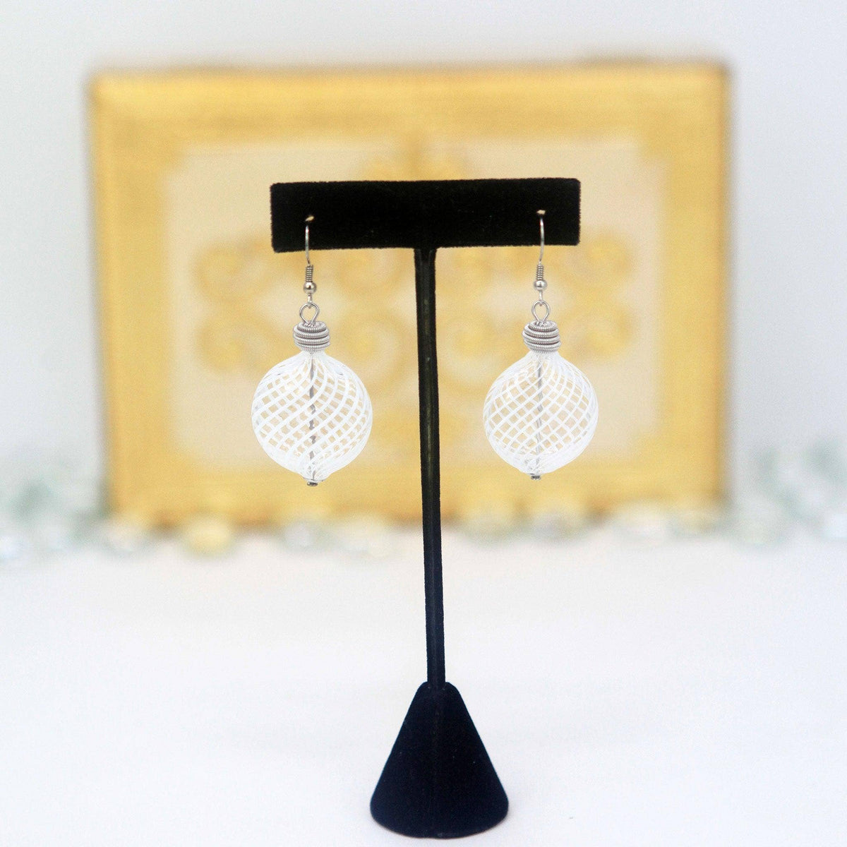 Murano Glass Penny Bead Earrings, Assorted Colors | Made in Venice