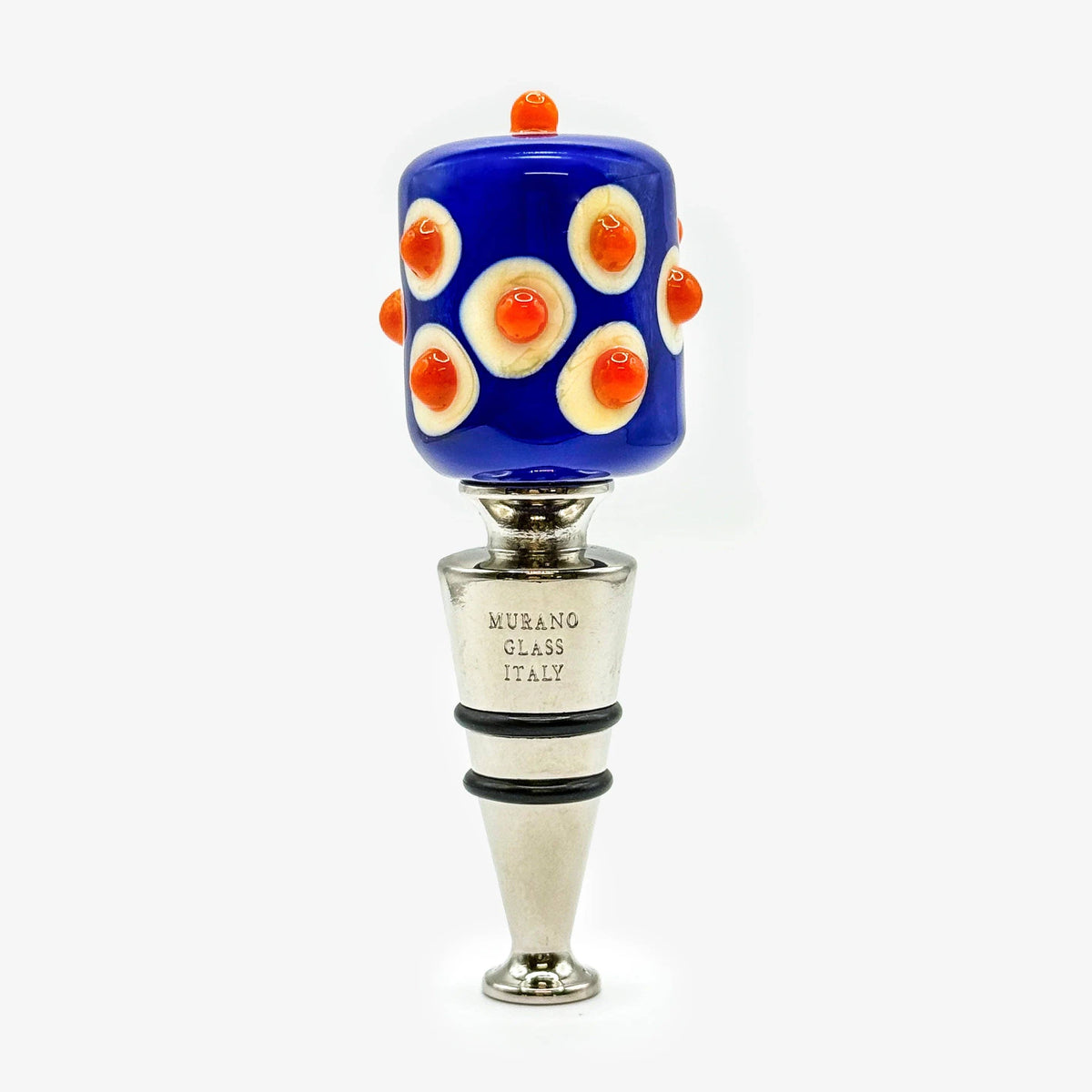 Murano Glass Wine Stopper, Dots | Made in Veneto