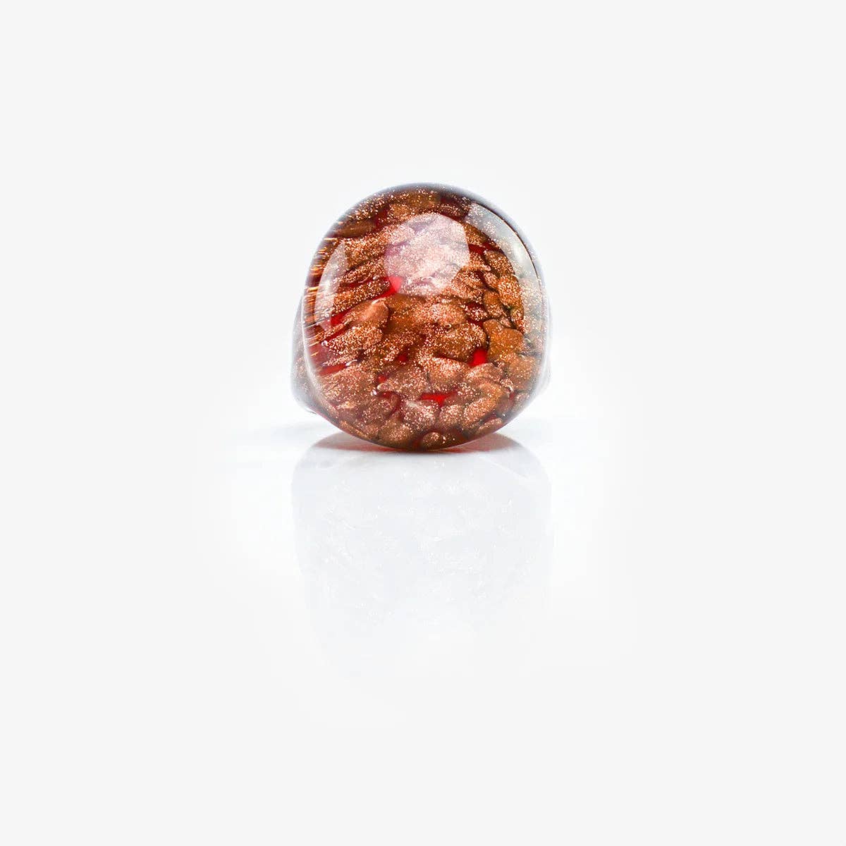 Bombato Avventurina Murano Glass Ring | Made in Venice
