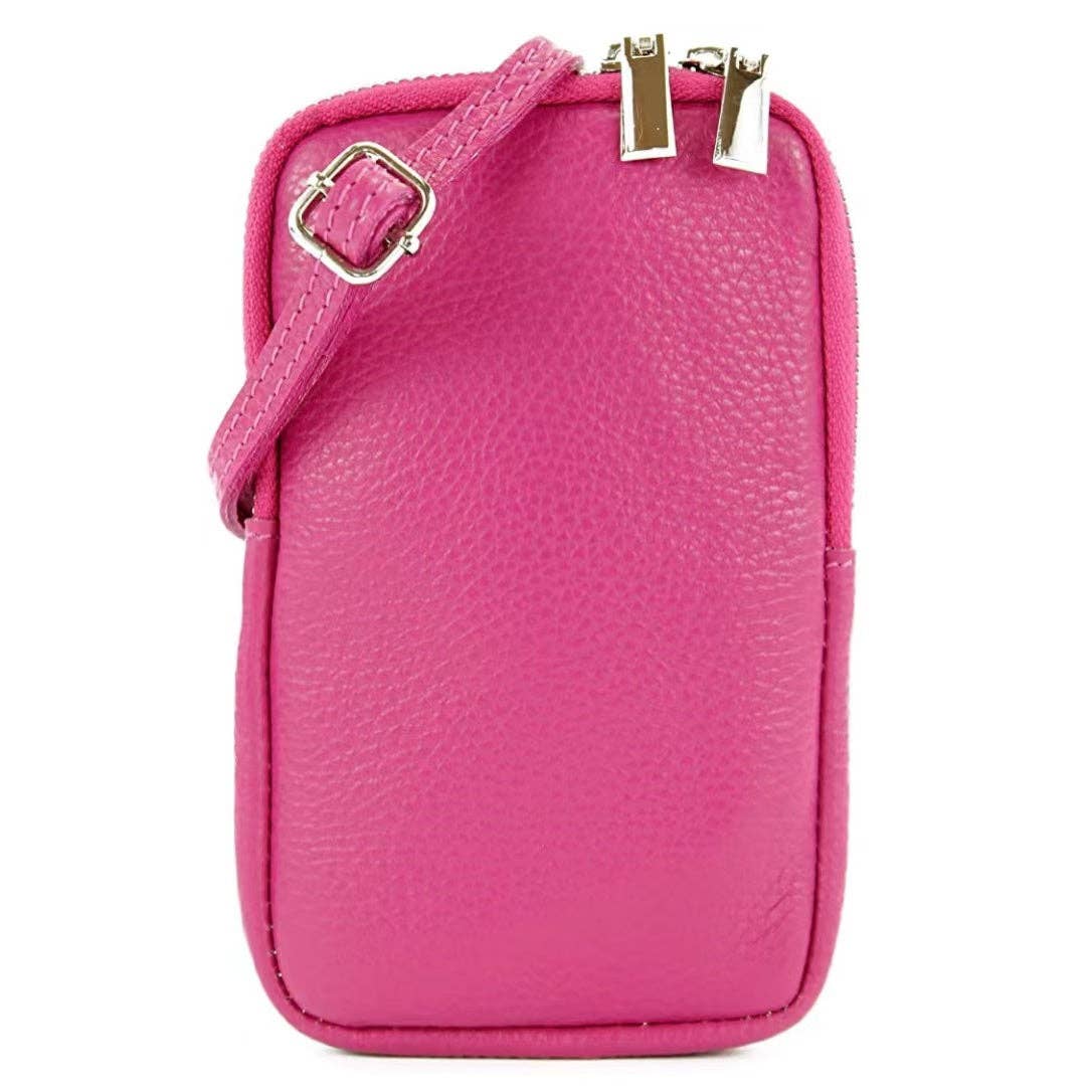 Modarno Small Shoulder Bag for Mobile Phones for Men and Women in Genuine Leather 11cm x 2cm x 18cm | Made in Italy
