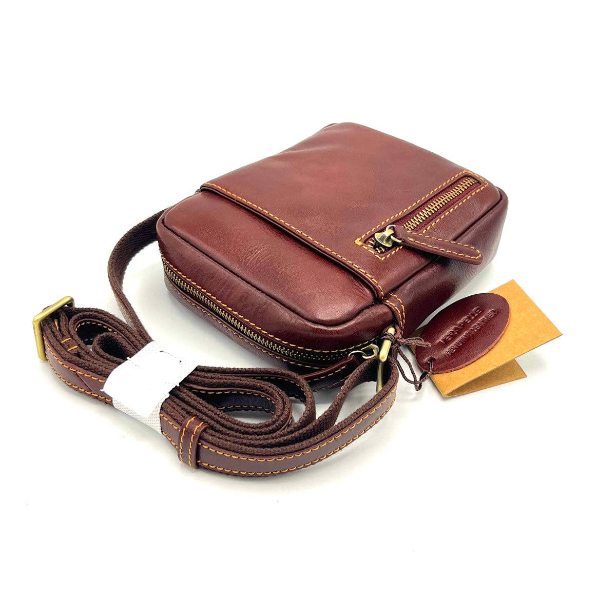 Genuine Leather shoulder bag, for men, small size, art. TA4811 | Made in Italy