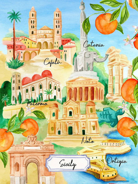 Sicilia Linen Kitchen Towel | Made in Sicily