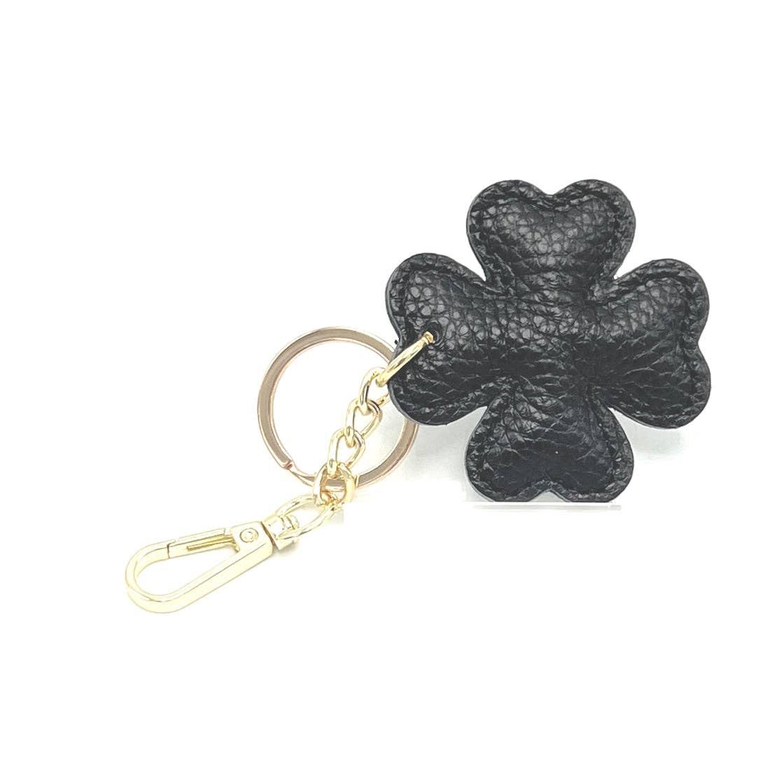 Genuine leather key chain, Lucky leaf, art. PO04 | Made in Italy