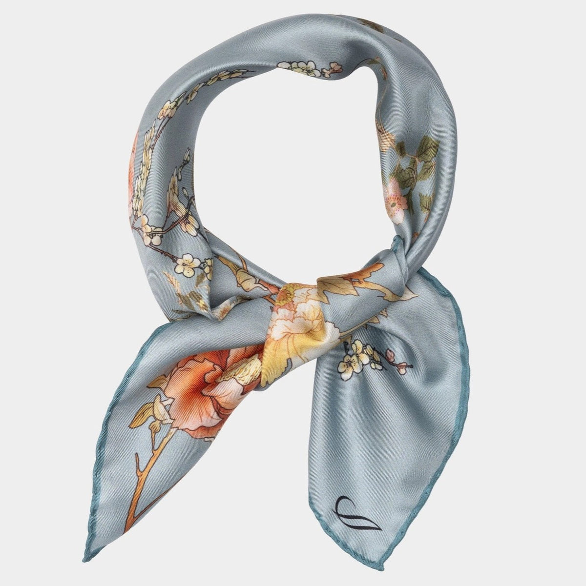 Carina - Bandana in seta - Azzurro cielo